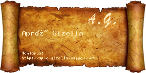 Apró Gizella névjegykártya