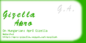 gizella apro business card